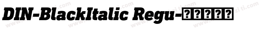 DIN-BlackItalic Regu字体转换